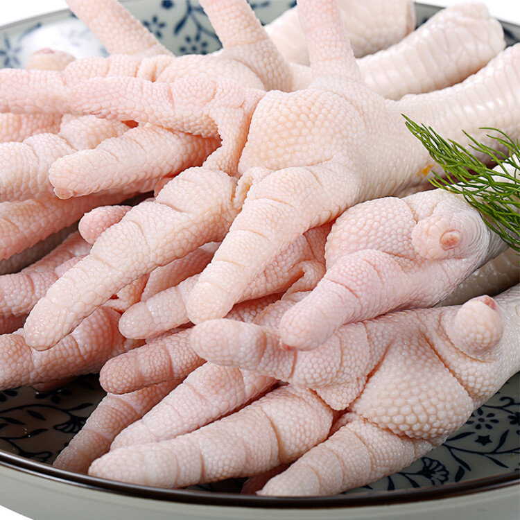 上鲜 鸡爪 1kg/袋 冷冻 精修去指甲 出口级 烤鸡爪卤鸡爪清真食品 光明服务菜管家商品 