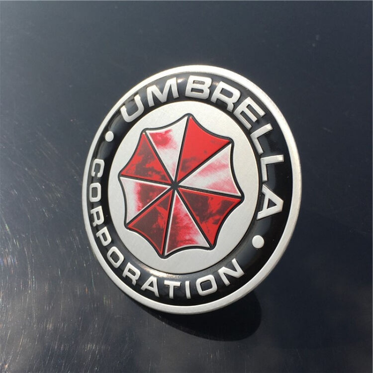 生化危机车贴保护伞车贴个性车标汽车贴标改装划痕贴车身贴金属标 a款