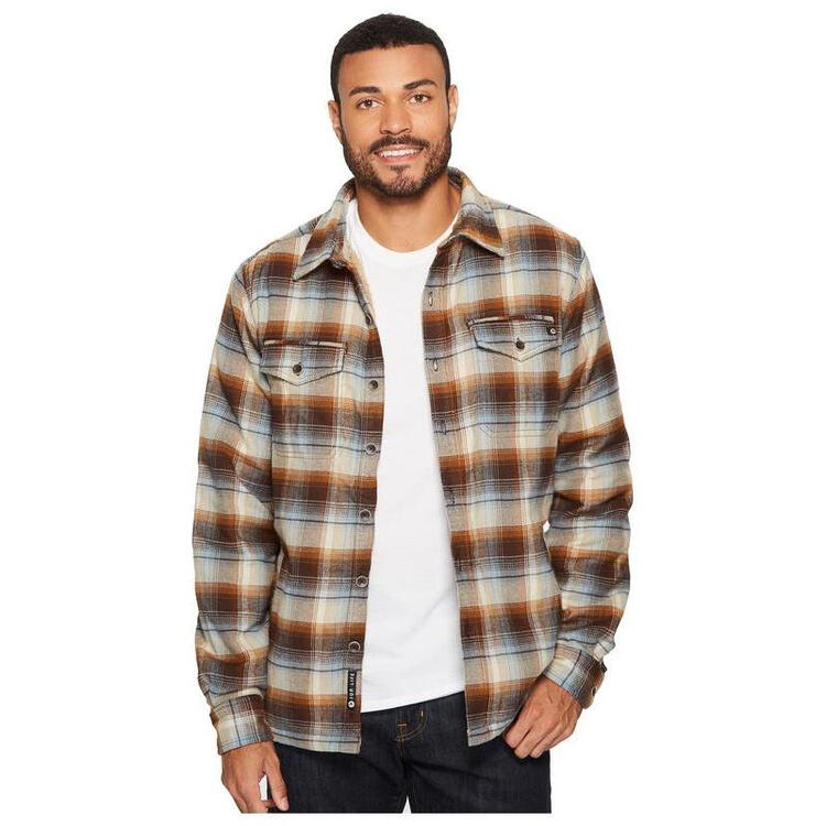 ridgefield long 男商务休闲长袖衬衫 rich brown 2xl