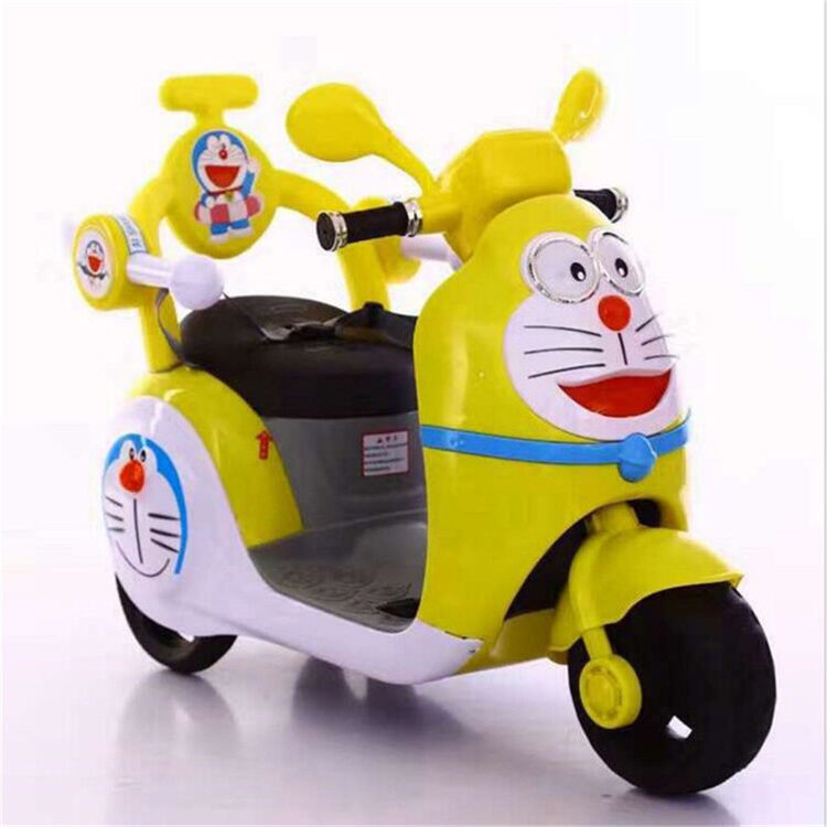 正番鸭(zhengfanya) 哆啦a梦儿童电动摩托车三轮车1-6岁充电玩具电瓶