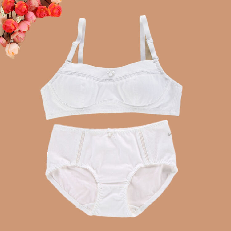 2018新品初中女生内衣内裤套装女中学生少女高中生17韩版夏季小胸16