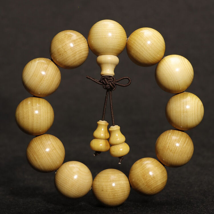 玫之尔天然湖北高山小叶黄杨木手串老料高密佛珠 15mm