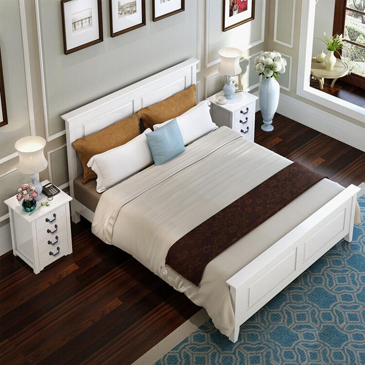 同宿美式乡村纯实木双人床1.