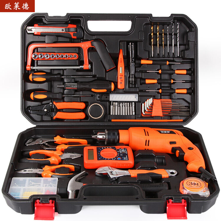 欧莱德多功能家用冲击钻手电钻小电锤套装两用正反转电动工具 冲击钻