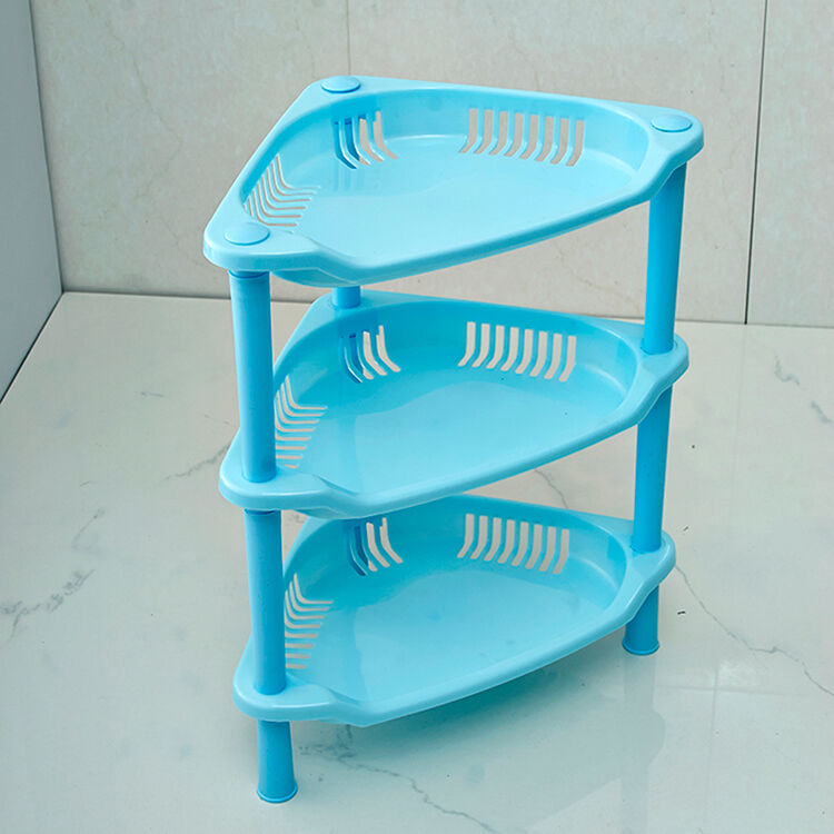 浴室置物架卫生间脸盆架洗手间厕所塑料储物收纳层架三角落地架子