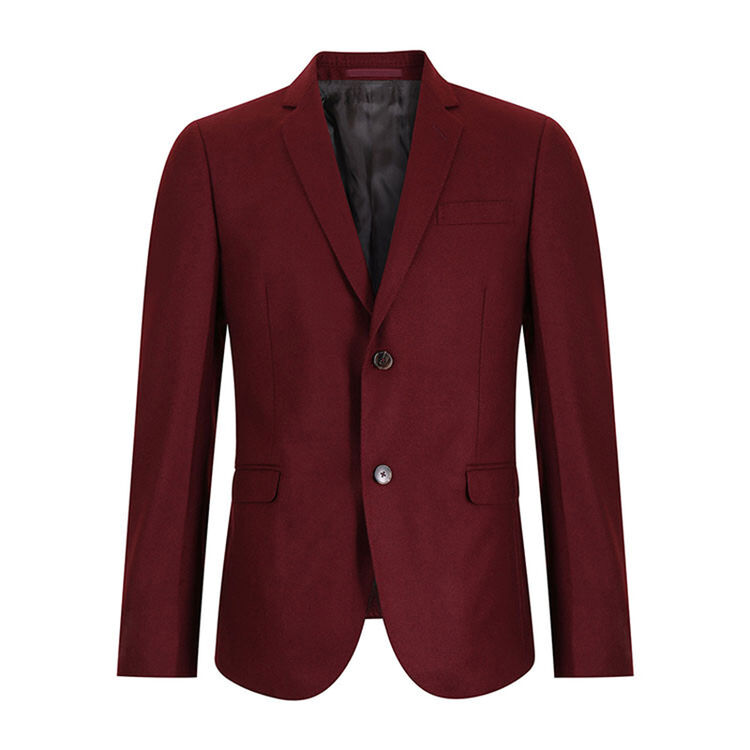 gucci古驰男装 男士 两粒扣藏酒红色羊绒西服308602z651962 意码46
