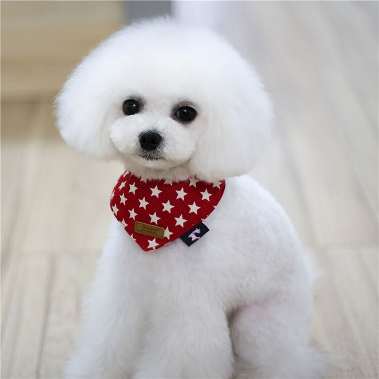 桃形亲肤宠物口水巾狗狗三角巾棉舒适狗狗口水巾泰迪三角巾口水巾