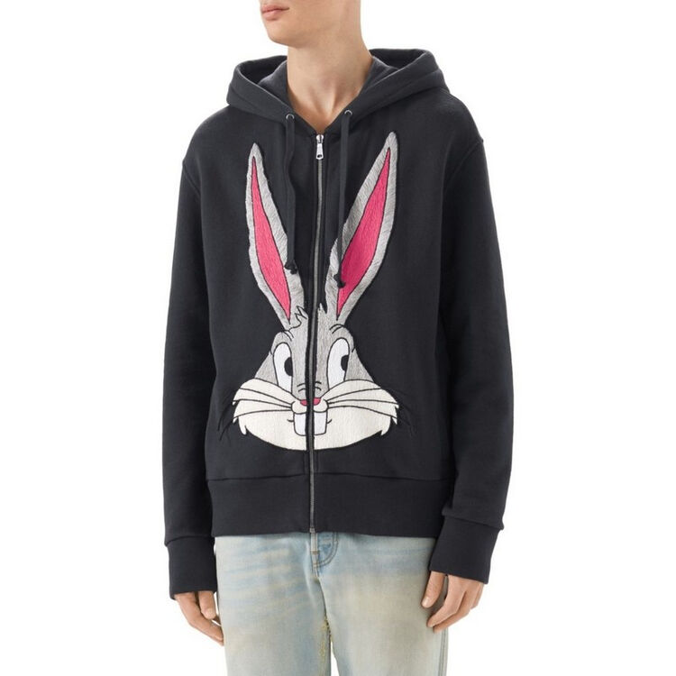 古驰(gucci)男士卫衣 纯棉 带帽 兔子图案 8316sa0274