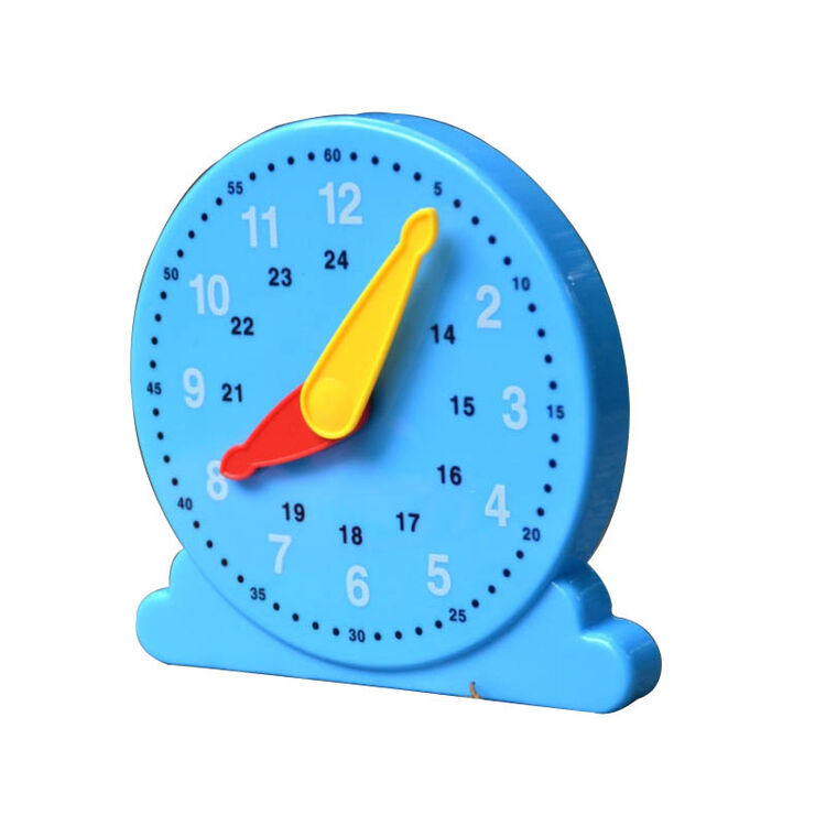 仁达 新款儿童认识时间闹钟早教益智启蒙玩具认知数字实心时钟玩具