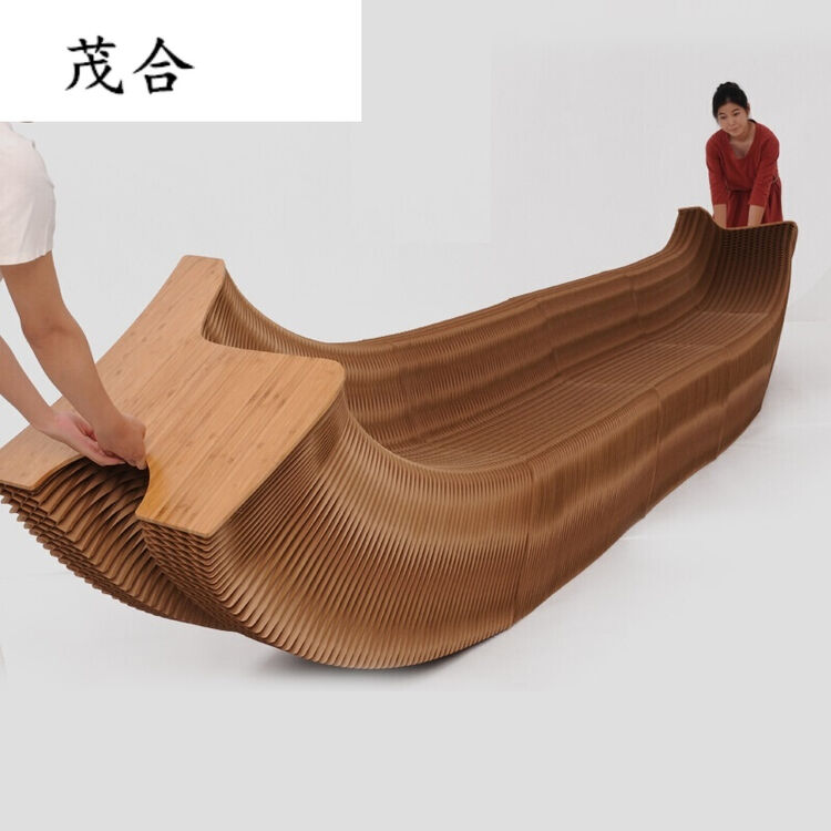 户外十八纸风琴转角休闲沙发变形可折叠纸家具创意时尚实用伸缩长椅子