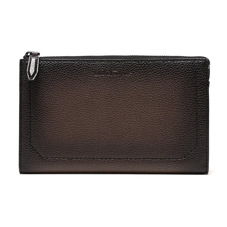 salvatore ferragamo 菲拉格慕 男士firenze系列深灰色牛皮手拿包