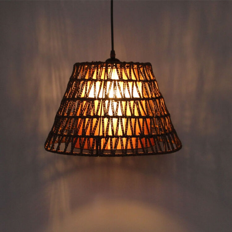 麻绳吊灯复古工业风服装咖啡店网咖酒吧台餐厅创意个性美式乡村灯