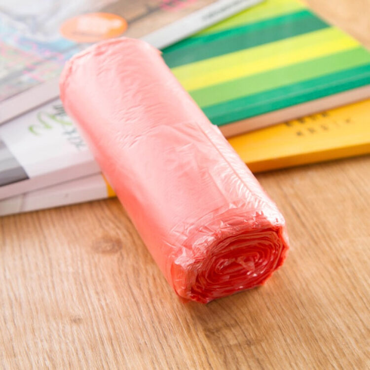 家用一次性背心式垃圾袋塑料袋 厨房垃圾桶大号手提式加厚拉圾袋 粉色