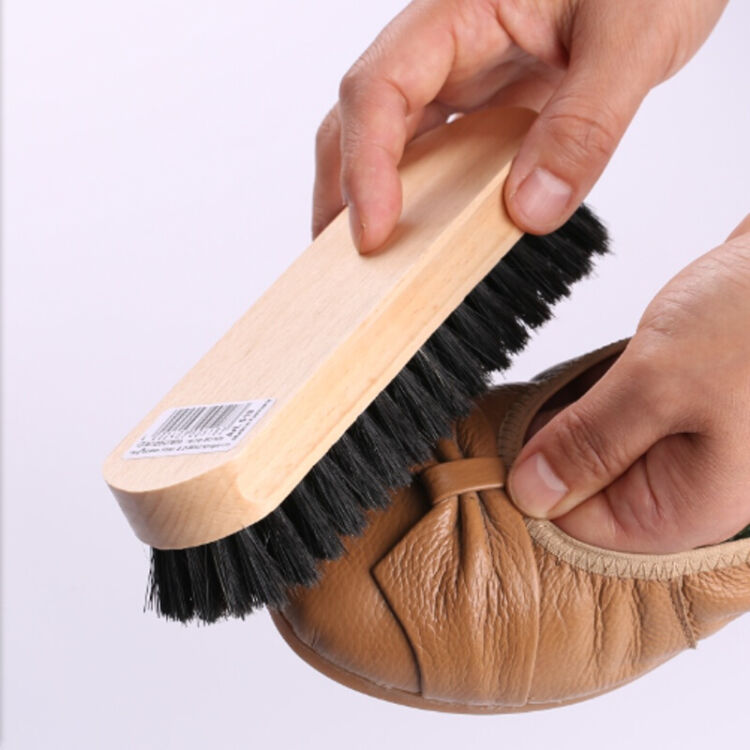 鞋刷子鞋油刷清洁皮鞋刷擦皮鞋工具实木手柄