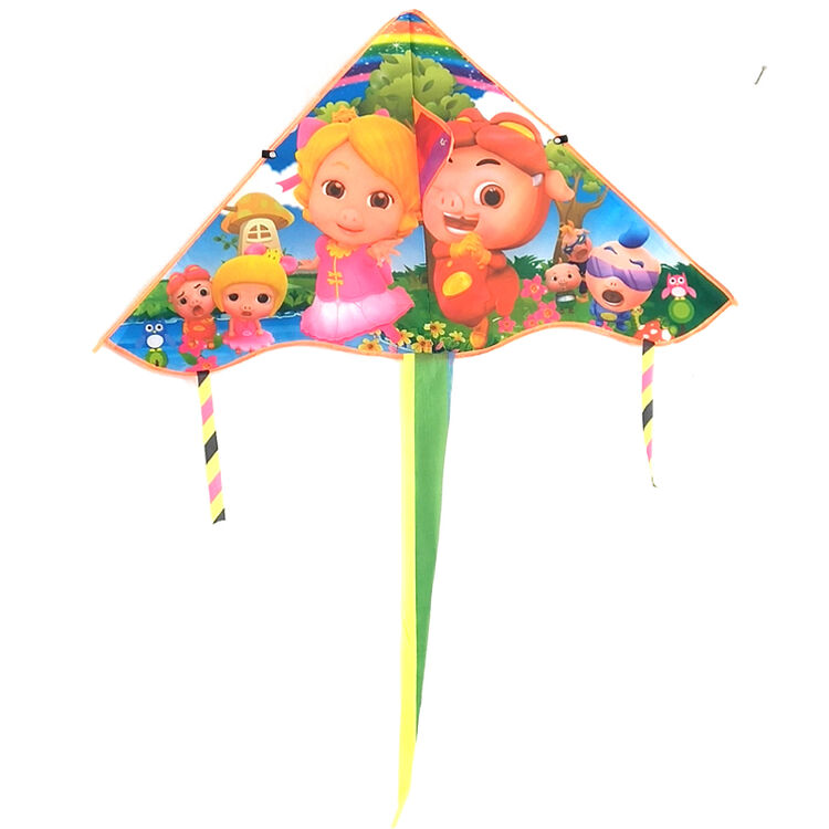 风筝户外大型成人潍坊12岁以上可爱布丁儿童小风筝线轮 小号猪猪侠0.