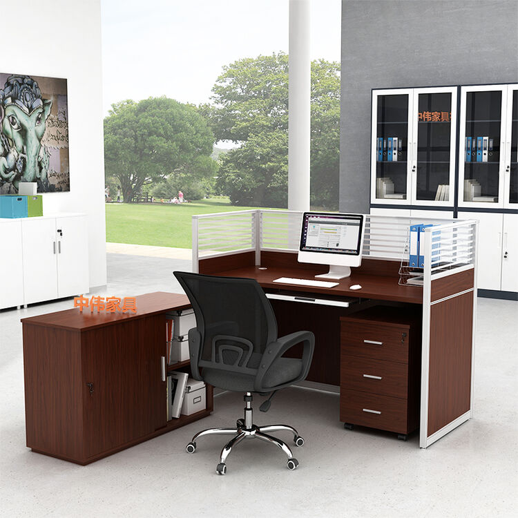 中伟办公家具桌办工作屏风职员办公桌员工桌含侧柜活动柜
