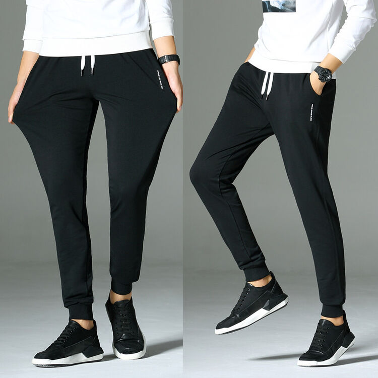 英伦班纳(enlen&benna)运动裤男加绒加厚长裤修身卫裤潮流宽松大码