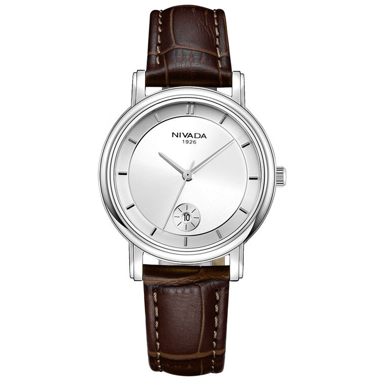 尼维达(nivada)手表 商务休闲腕表皮带防水石英女表lq8060-106311
