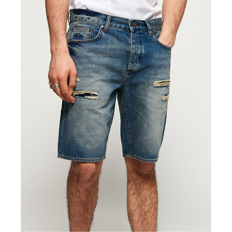 superdry极度干燥男款短裤牛仔裤1061614000027 market mid warn 38
