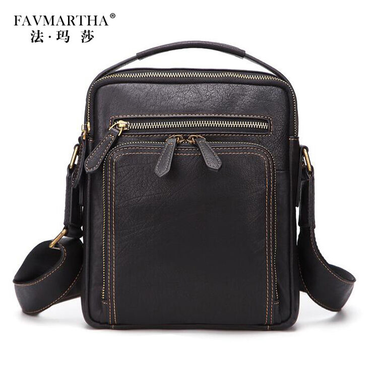 法玛莎品牌男士单肩包2018新款欧美时尚潮流休闲斜挎包
