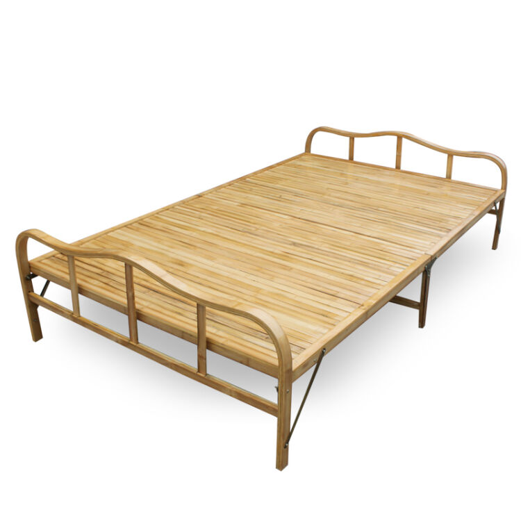 出租房简易床保姆床楠竹两折叠床单人床凉板床08米1米12米 08m