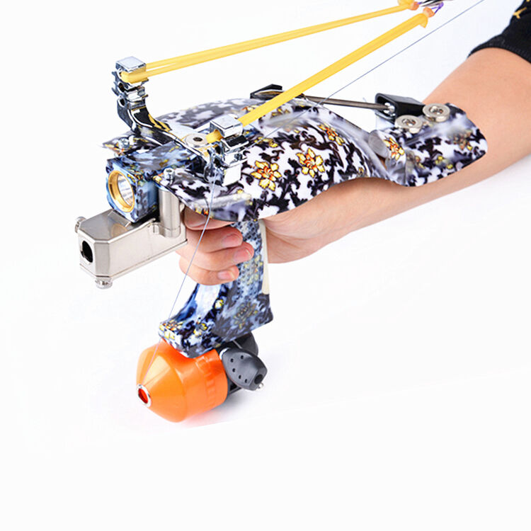 弹弓户外器打鱼器多功能红弹弓鱼镖套装户外红绿激光瞄准器弹弓打鱼箭