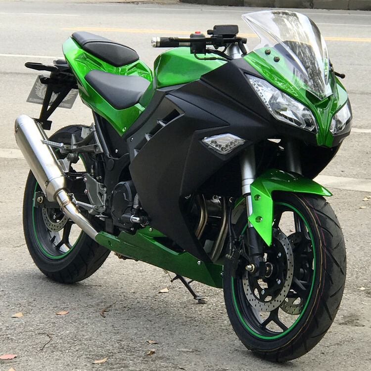 baodiao 小忍者摩托车跑车战隼350大排量地平线公路赛趴赛可上牌 绿分