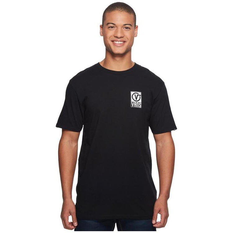 全球购万斯(vans) worldwide tee 男士休闲运动t恤 black m