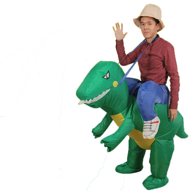 骑恐龙服装小孩恐龙相扑充气衣服裤子坐骑儿童胖子人偶道具服 绿恐龙