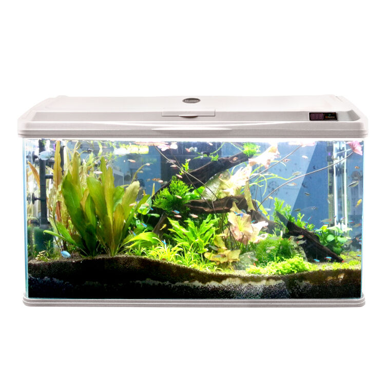 日胜(rs) 中大型鱼缸水族箱 数显生态智能免换水 高清玻璃led灯创意