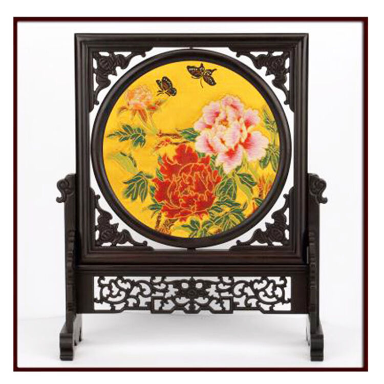 携爱 南京云锦 出国礼品 云锦屏风摆台 南京产礼品庆典会议礼品