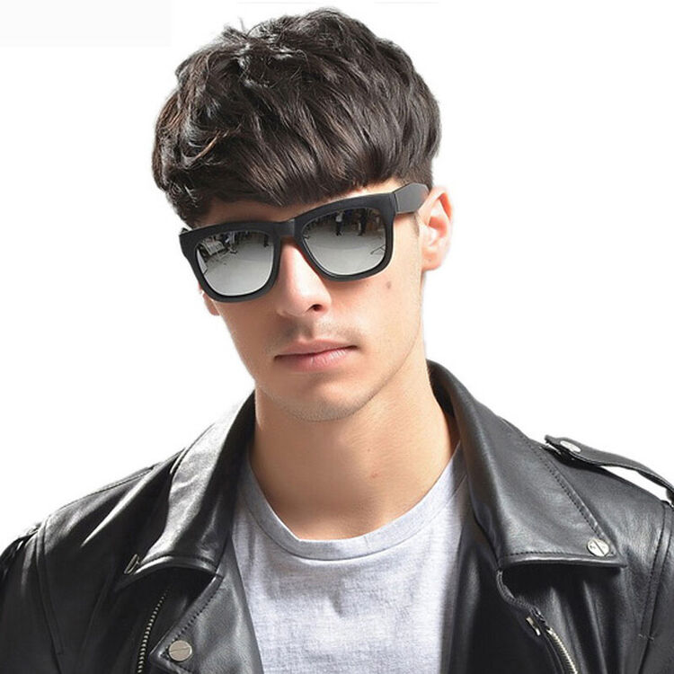 男士太阳镜复古潮人墨镜开车大框眼镜mj0041 黑架水银片