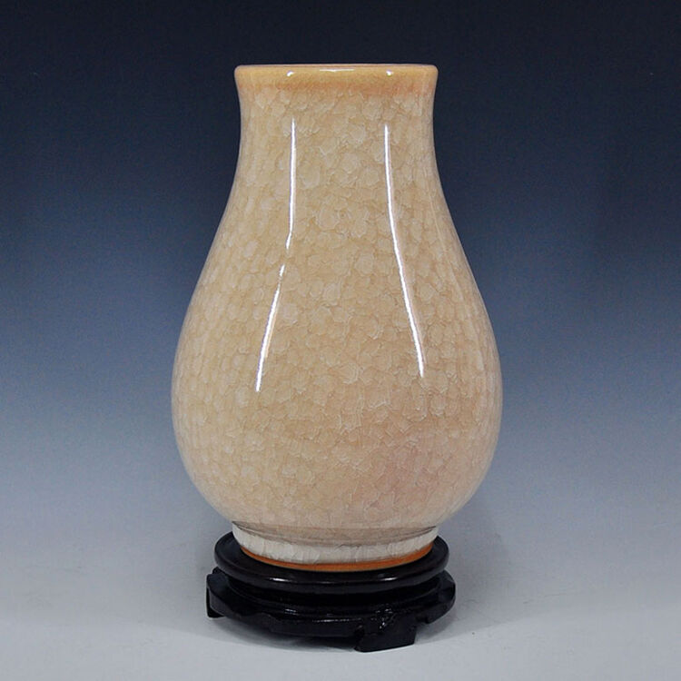 景德镇陶瓷器 冰片花瓶 现代时尚家居摆设件 客厅装饰工艺品官窑冰裂