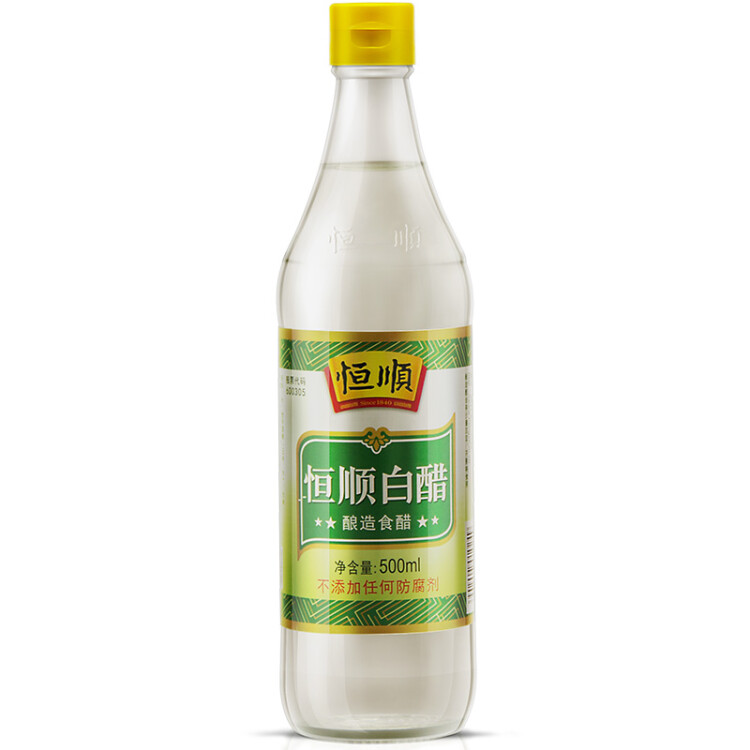 恒顺白醋 5° 500ml 凉拌提味炒菜腌制 酿造食醋 不添加防腐剂 菜管家商品
