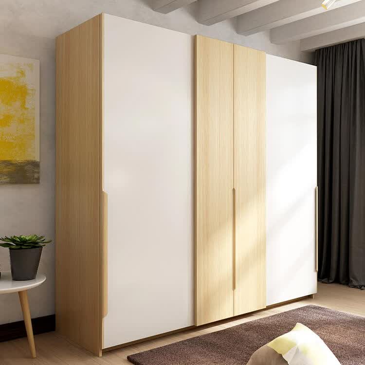 北欧推拉门移门衣柜 整体衣橱趟门大衣柜卧室家具 雅致系列 枫木色 2