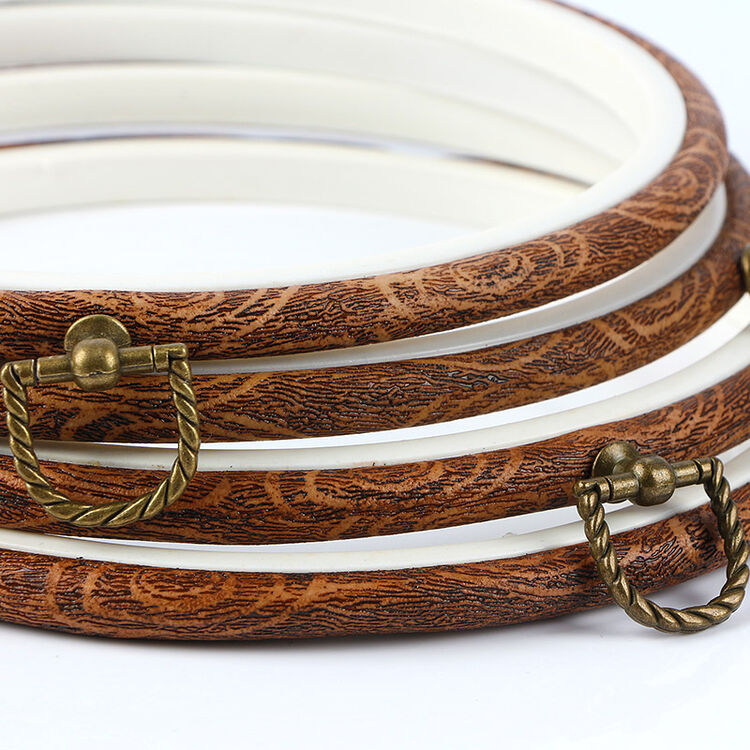 仿古木纹圆形绣绷 十字绣绣圈 绣花绷子十字绣架子 绣花撑子