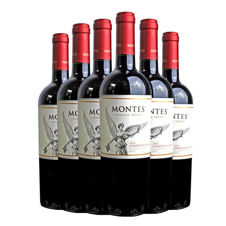 进口红酒 蒙特斯montes经典赤霞珠干红葡萄酒 蒙特斯经典赤霞珠整箱
