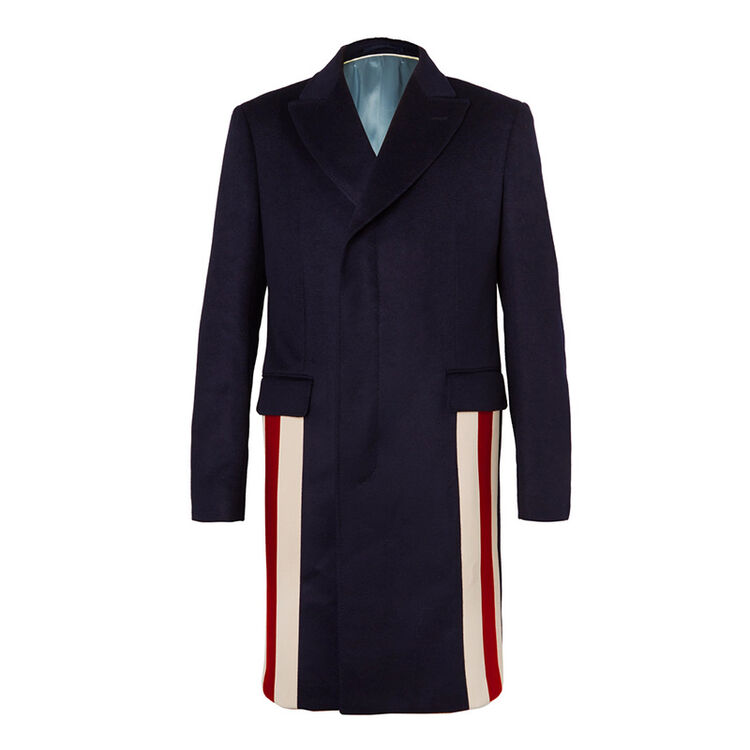 古驰(gucci)男士大衣 羊绒 条纹 翻领 8310ne0976