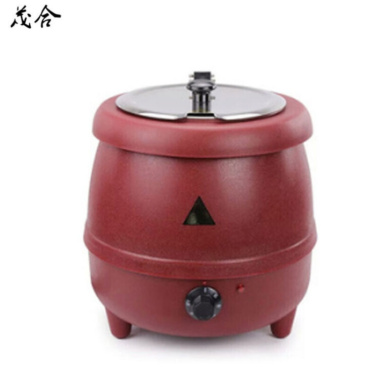 保温自助餐汤锅 粥煲商用厨具电子暖汤煲 汤桶 红色