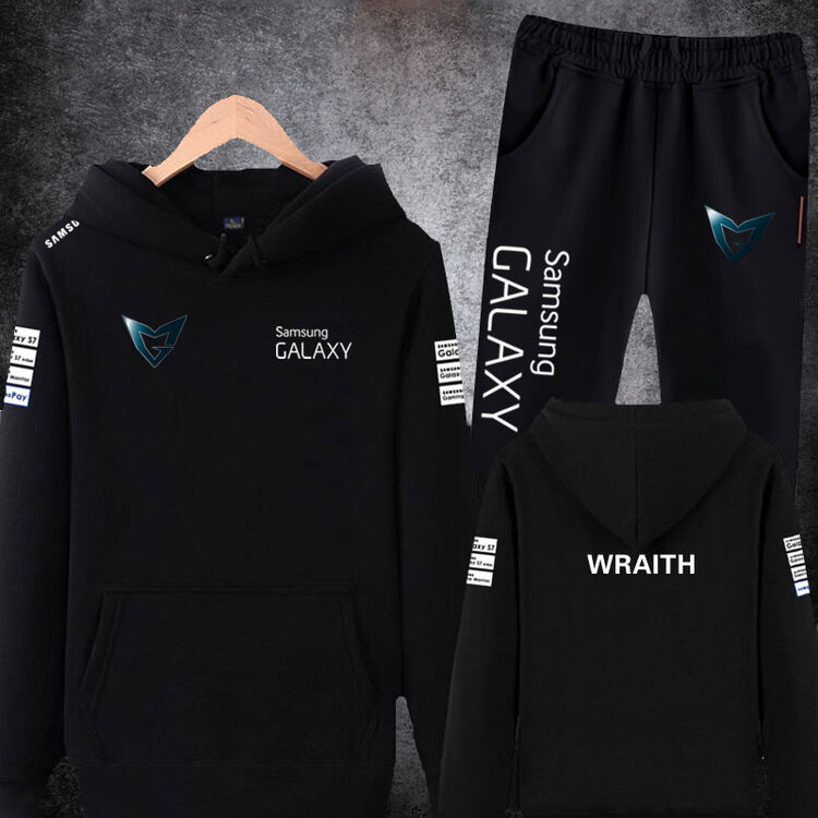 三星ssg战队队服连帽衫加绒卫衣服小脚长裤子套装男女联盟比赛服 8 s