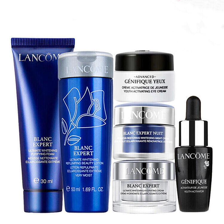 兰蔻(lancome)水份缘/臻白女士护肤化妆品套装礼盒装 6件( 洁面 美容