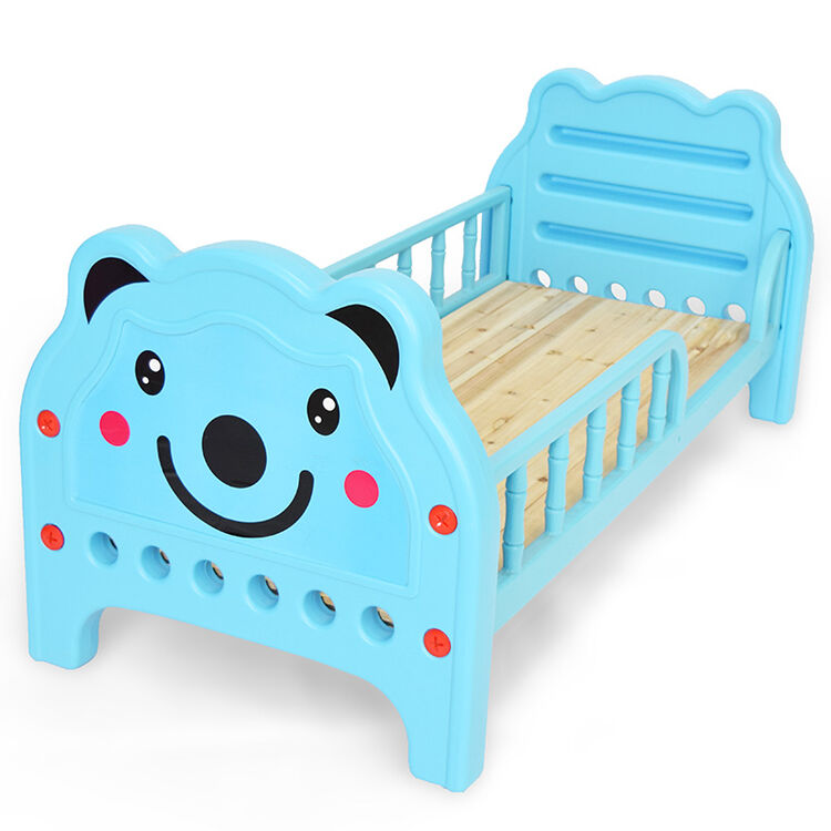 幼儿园卡通实木塑料床小学生儿童宝宝娃娃护栏午睡床单人午休小床
