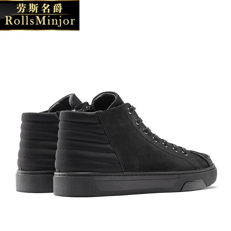 劳斯名爵品牌男鞋男士高帮鞋复古时尚春季新款韩版时尚休闲鞋户外高帮