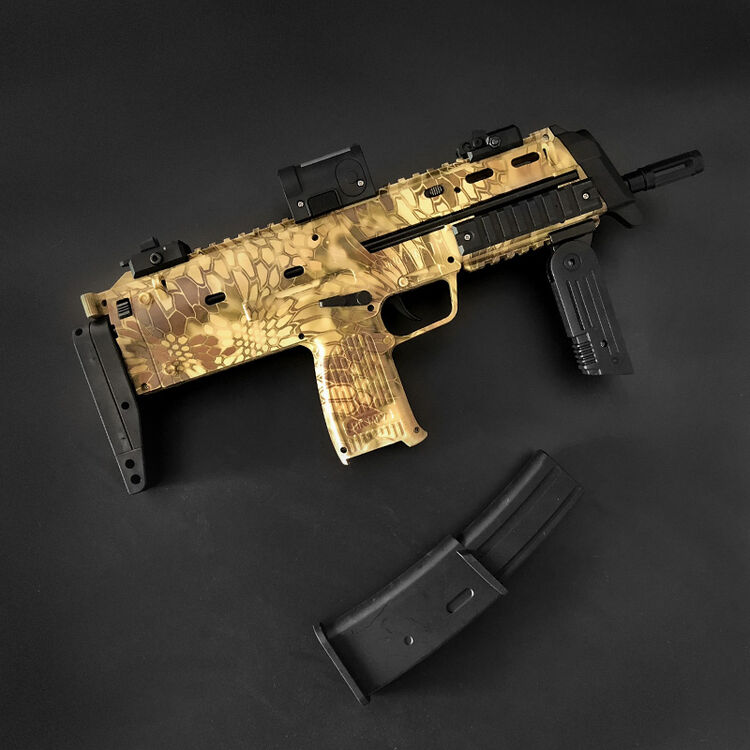 mp7下供弹电动连发水弹枪玩具枪真人cs可发射水蛋抢 蟒纹标准版 (送3