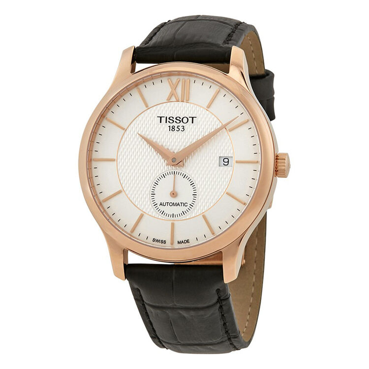 天梭(tissot)男士手表 俊雅系列日历立秒针时尚商务休闲自动机械表 t