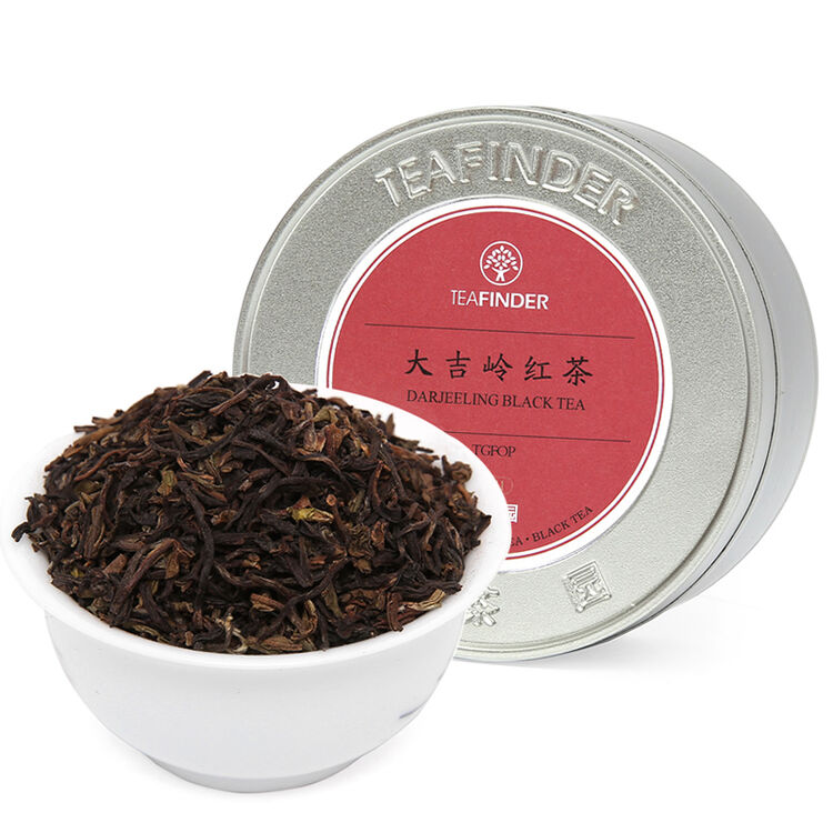 研茶园茶叶 红茶散茶 大吉岭红茶 原叶罐装 特级tgfop 65g