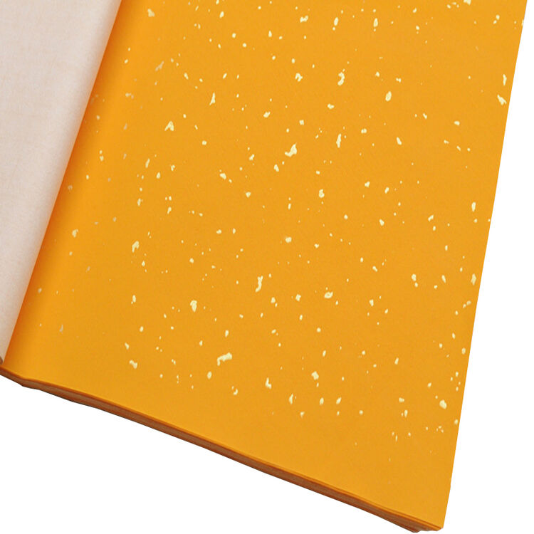 百德轩 安徽泾县四尺手工黄洒金宣纸生宣书画书法创作用宣纸