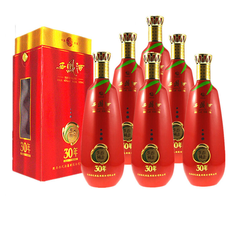 西凤酒生态凤香30年45度三十年凤香型白酒 500ml*6(整箱装)