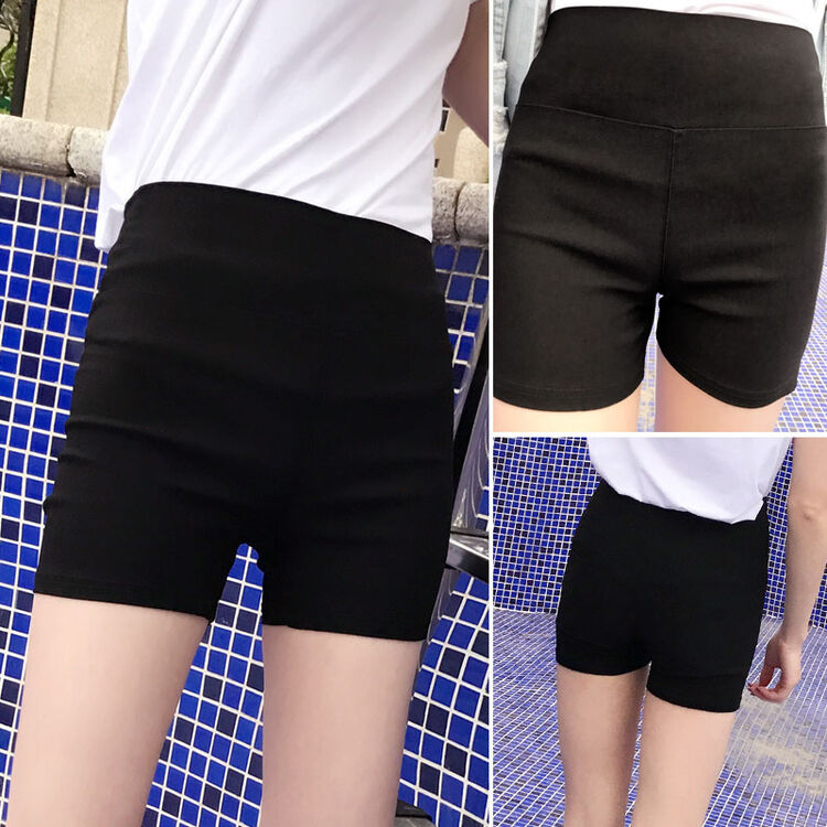 安全裤防走光女夏季薄款大码打底短裤高腰外穿紧身三分打底裤短款