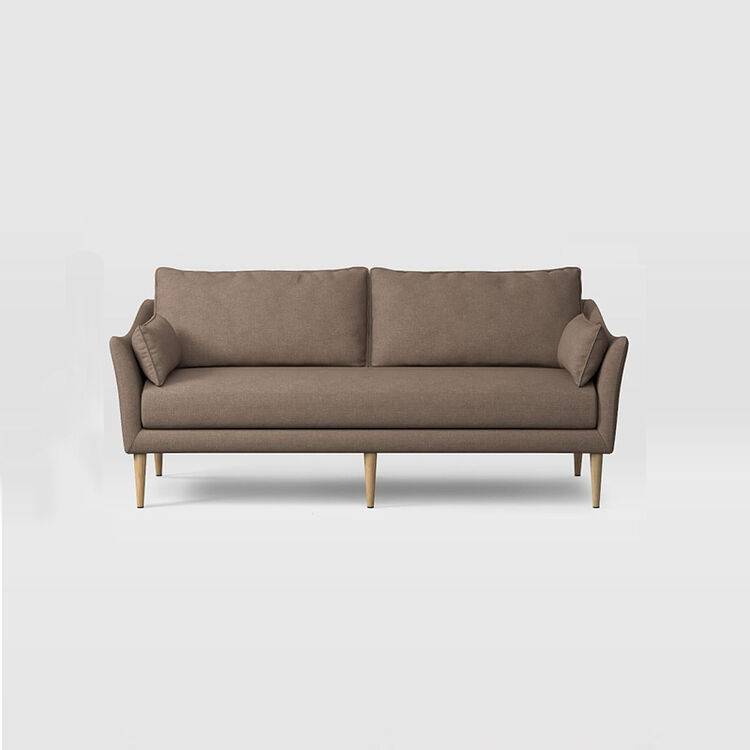 良凡 北欧布艺沙发 现代实木沙发 小户型组合客厅家具 灰褐色(15天内